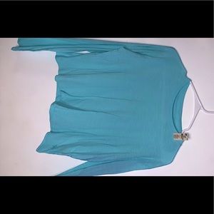 Pink Victoria Secret crop top long sleeve